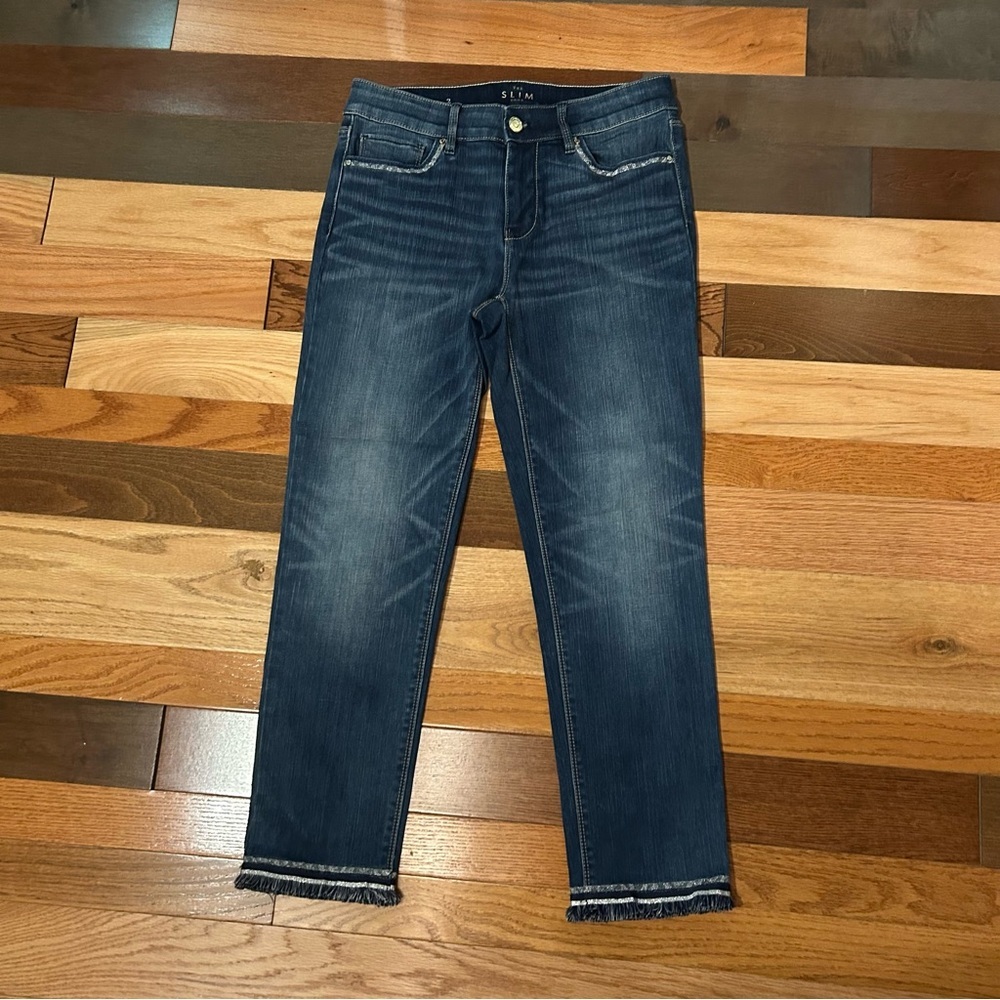 White House Black Market The Slim Crop Size 2 Dark Blue Denim Jeans Women